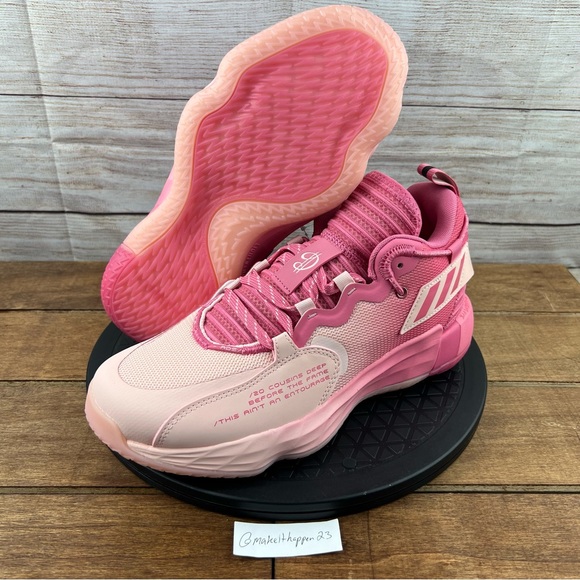 Adidas Dame 7 EXTPLY GCA ‘D.O.L.L.A.’ Pink Rose - Picture 6 of 7